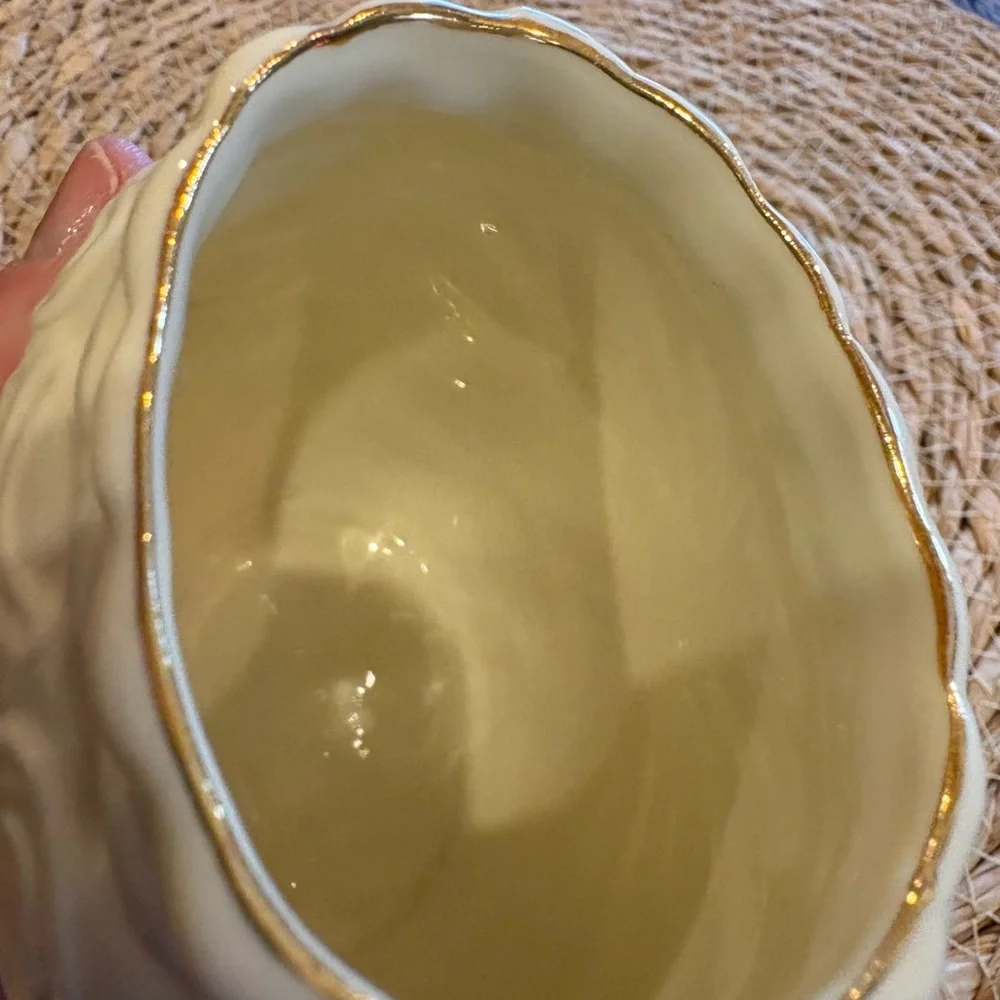 Floral Embossed Ceramic Vase